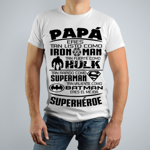 Papá Súper Héroe T-Shirt Colección