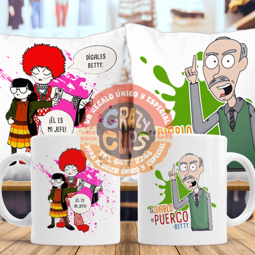 Tazas Fundas y Almohadones Betty La Fea Cartoon