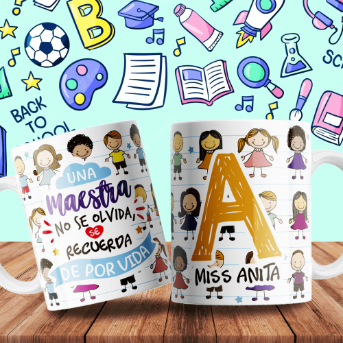 Dia Del Maestro ABC - 2 Tazas