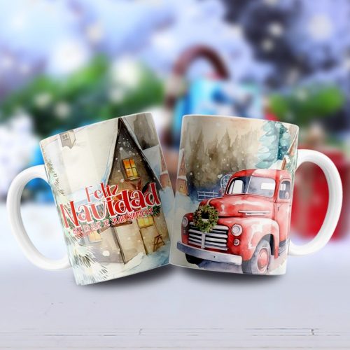 Camión Navidad Tazas
