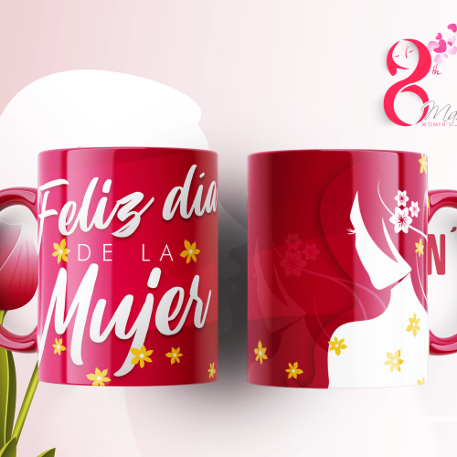 Dia De La Mujer 4 Tazas